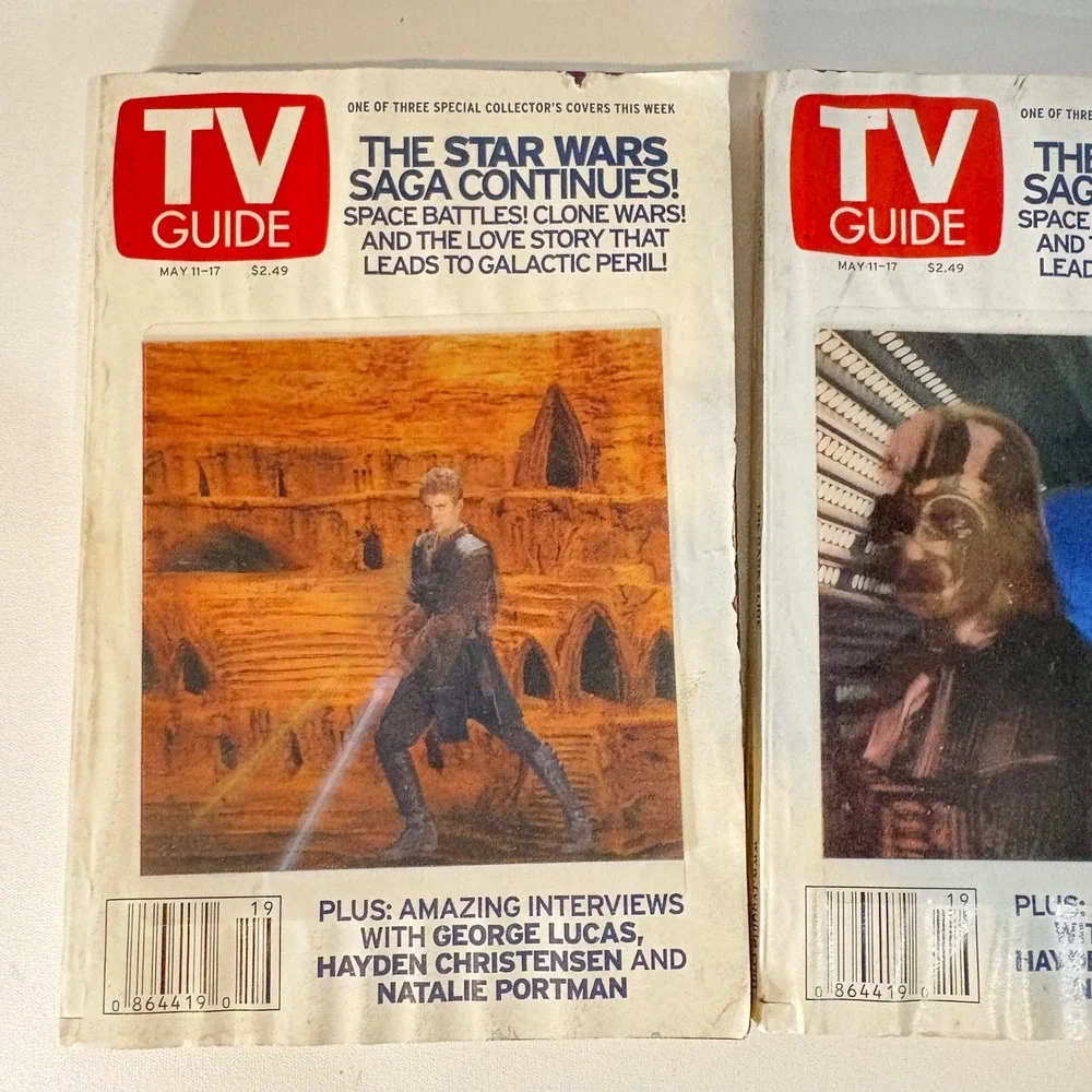 Star Wars Attack of the Clones TV Guide May 2002 Set of 3 Collector Covers
